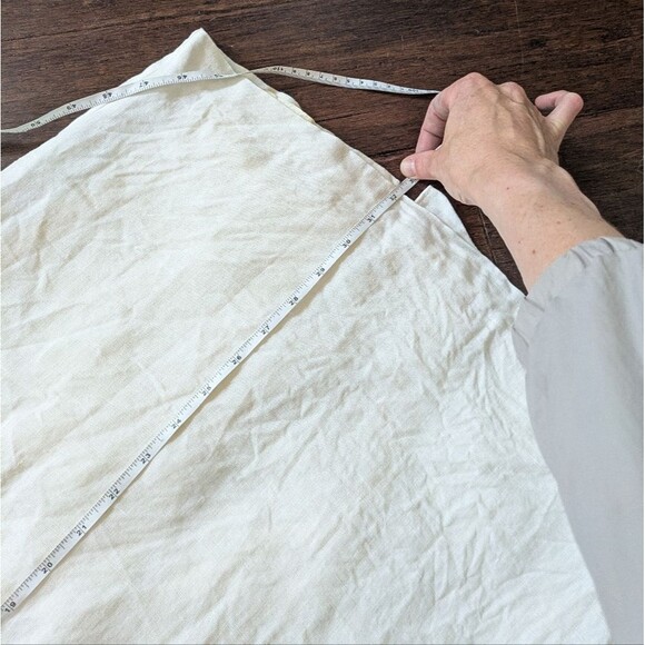 Vintage Laura Ashley 90s 100% Linen Cream White Halter Sundress Midi Size 6 - Picture 5 of 8